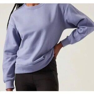 Athleta Retroplush Crewneck Sweatshirt | Size XL, Purple